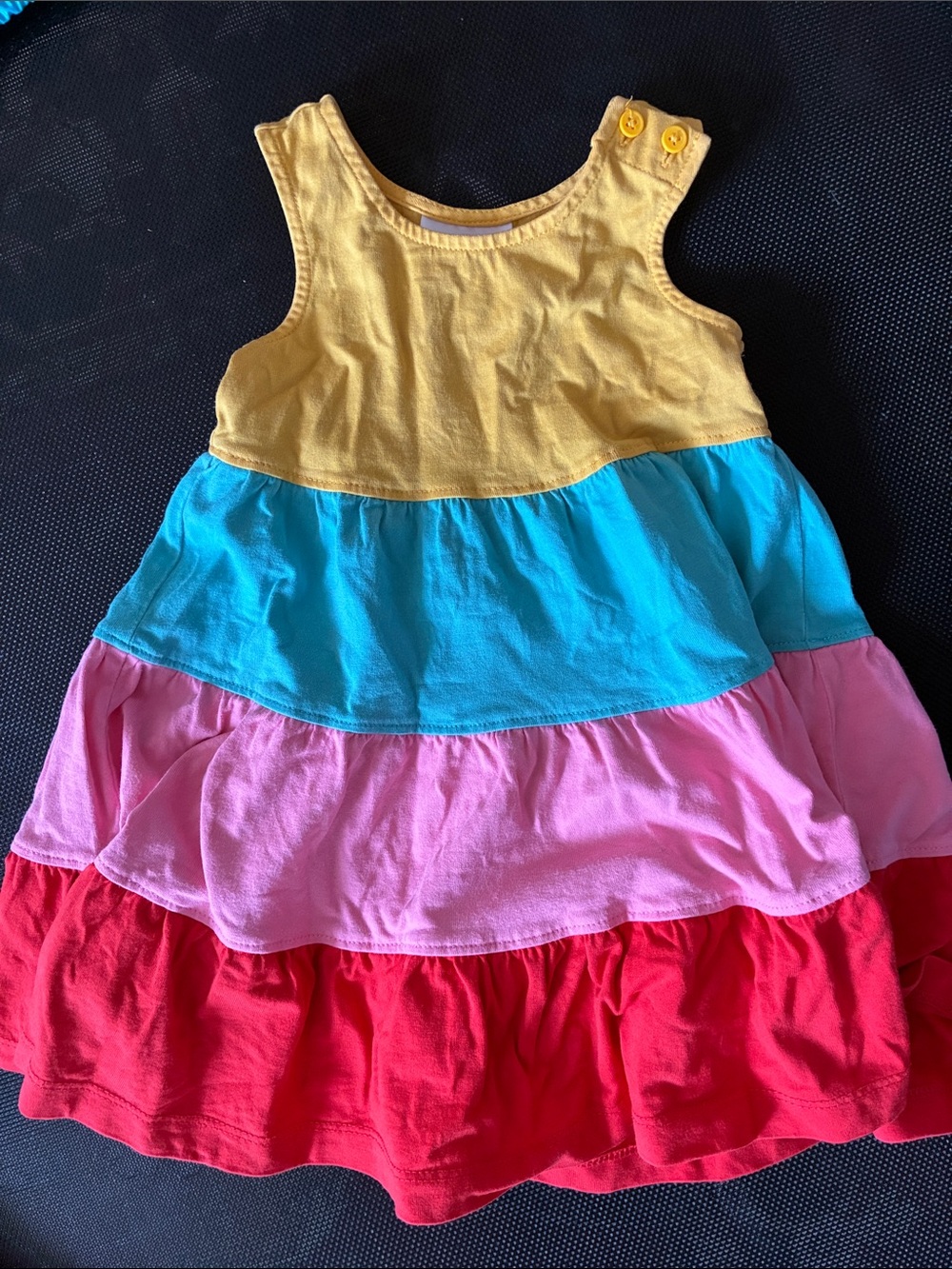 Hanna Andersson Tiered racer back twirl dress. Size 2 (80 cm)
